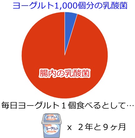 ヨーグルトの乳酸菌量
