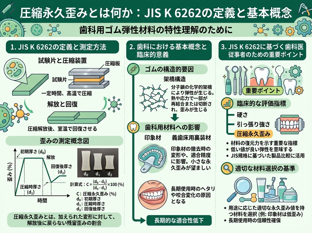圧縮永久歪みとは何か:JIS K 6262の定義と基本概念