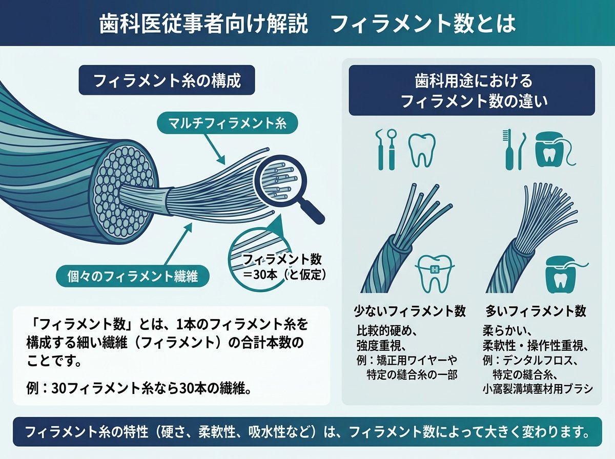 フィラメント数とはフィラメント糸を構成する繊維の本数