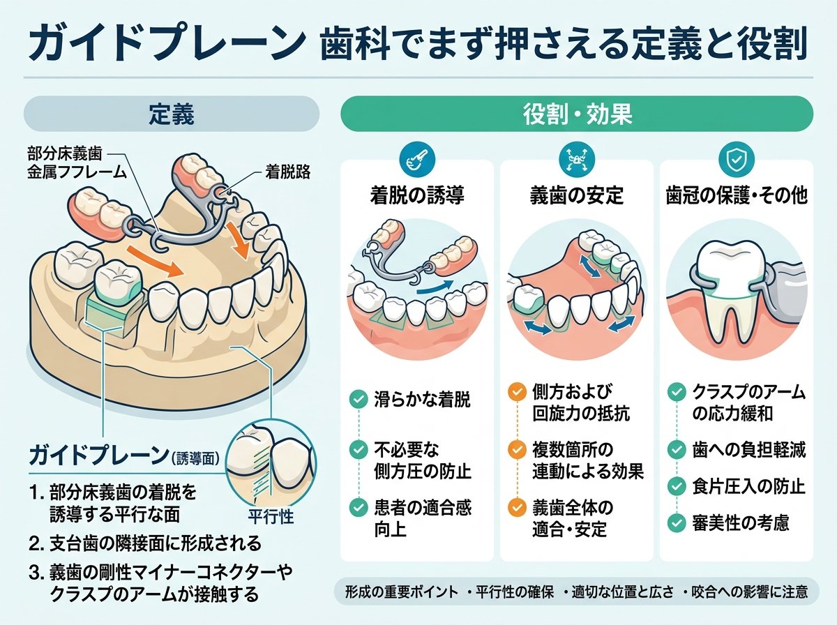 ガイドプレーン 歯科でまず押さえる定義と役割