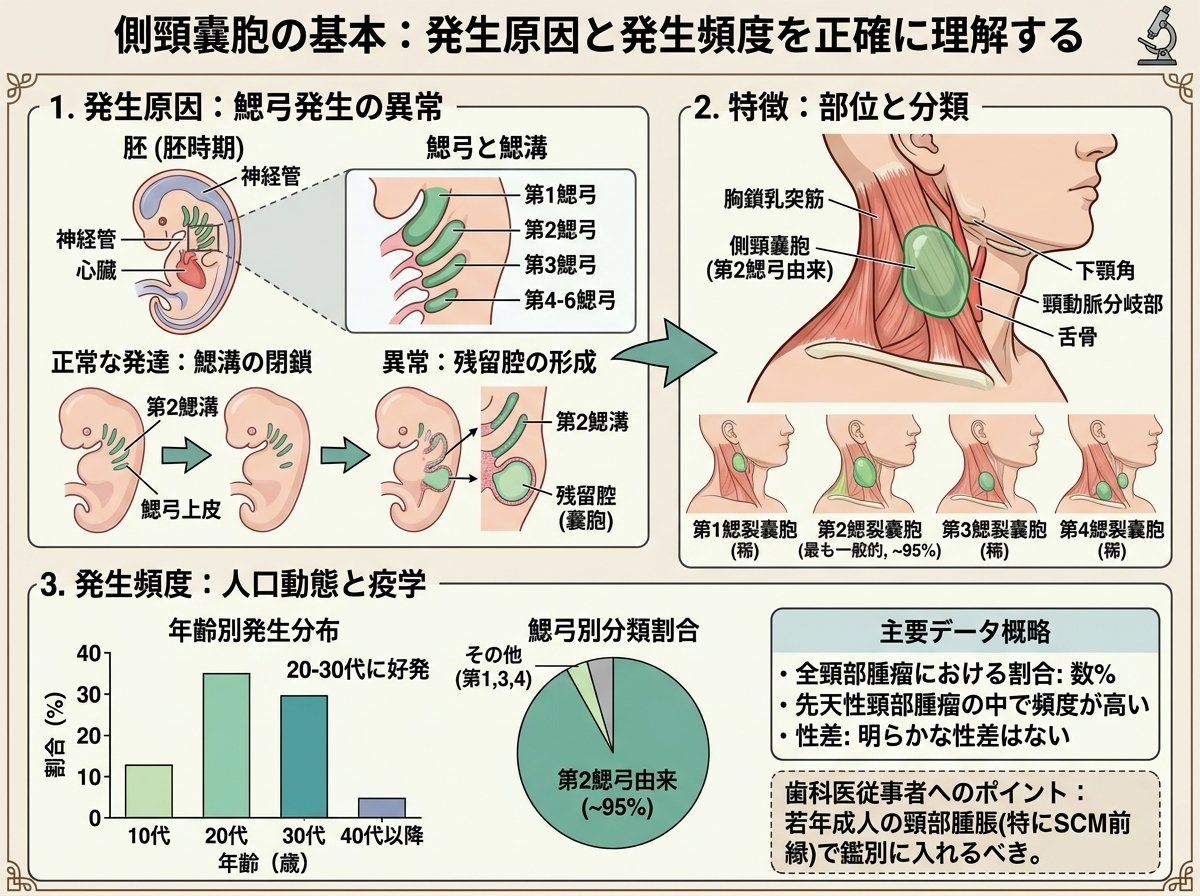 側頸嚢胞の基本:発生原因と発生頻度を正確に理解する