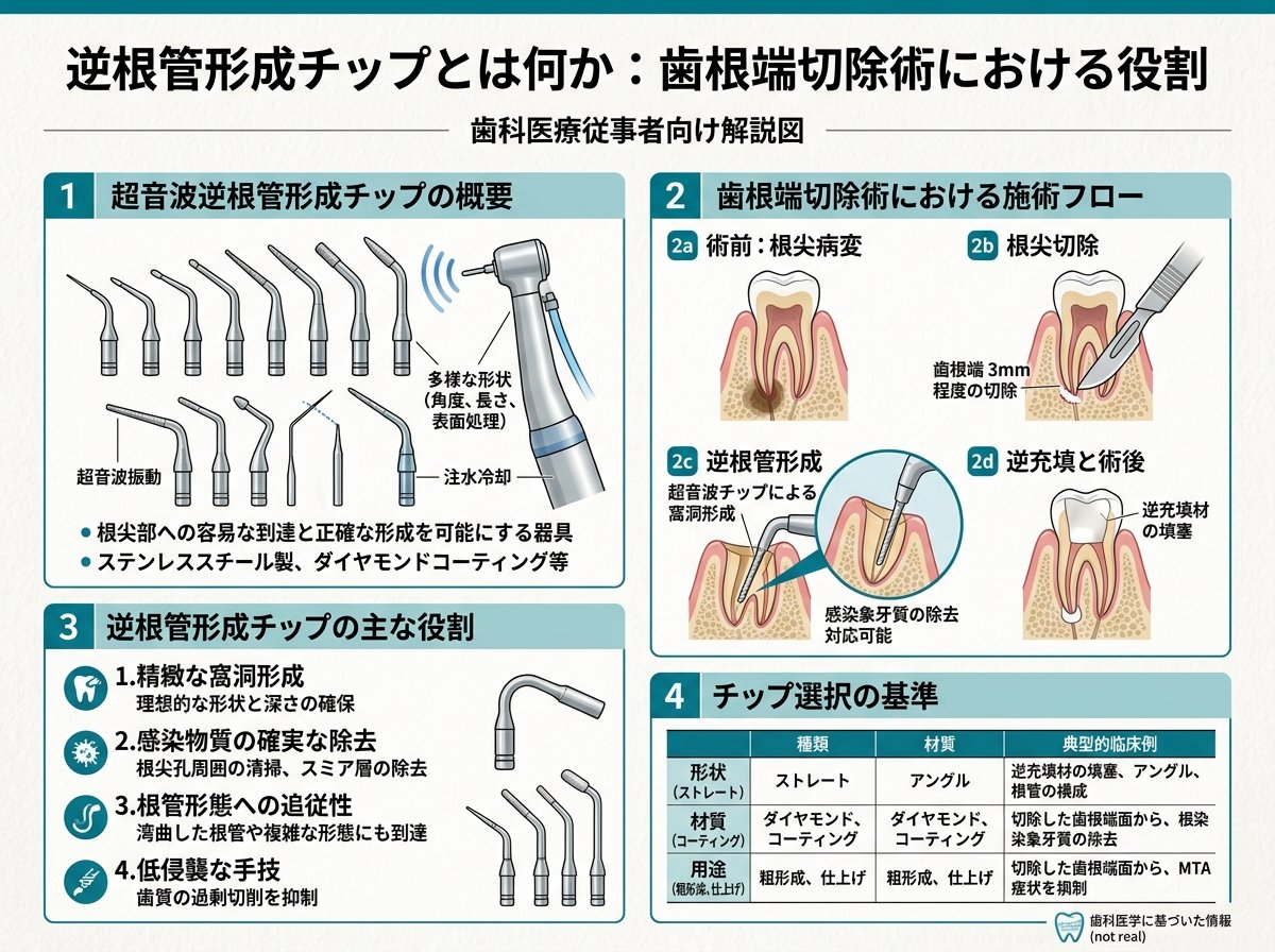 逆根管形成チップとは何か:歯根端切除術における役割