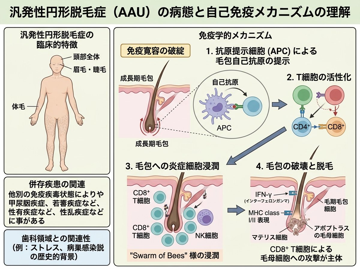 汎発性円形脱毛症の病態と自己免疫メカニズムを理解する