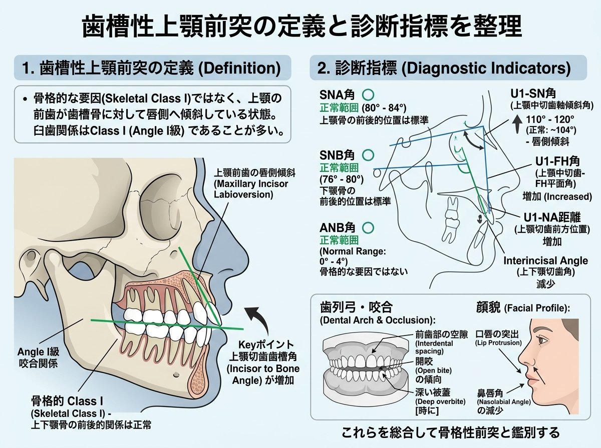 歯槽性 上顎前突の定義と診断指標を整理