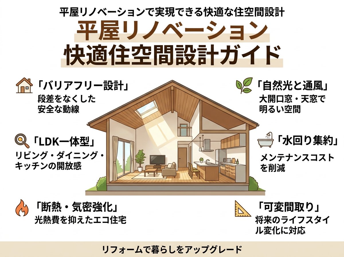 平屋リノベーションで実現できる快適な住空間設計