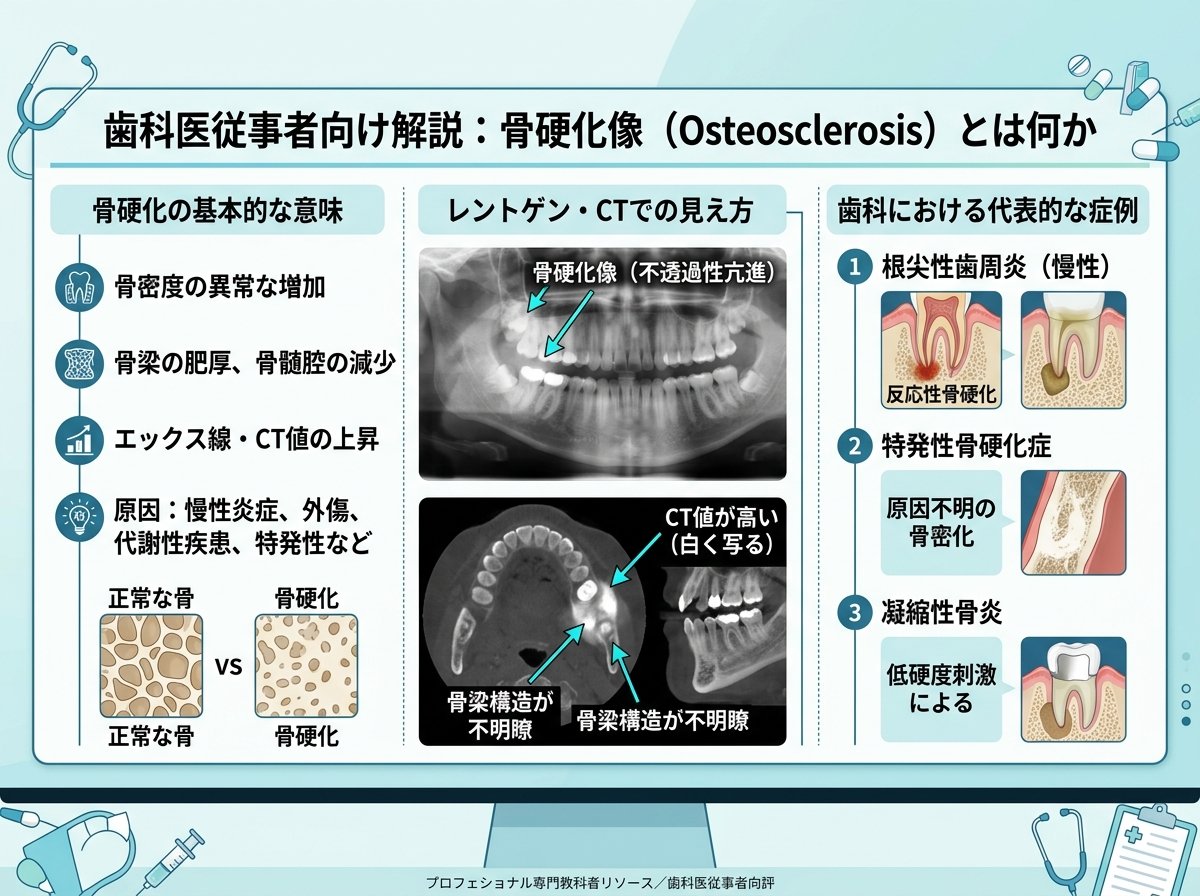 骨硬化像とは何か：レントゲン・CTでの見え方と基本的な意味