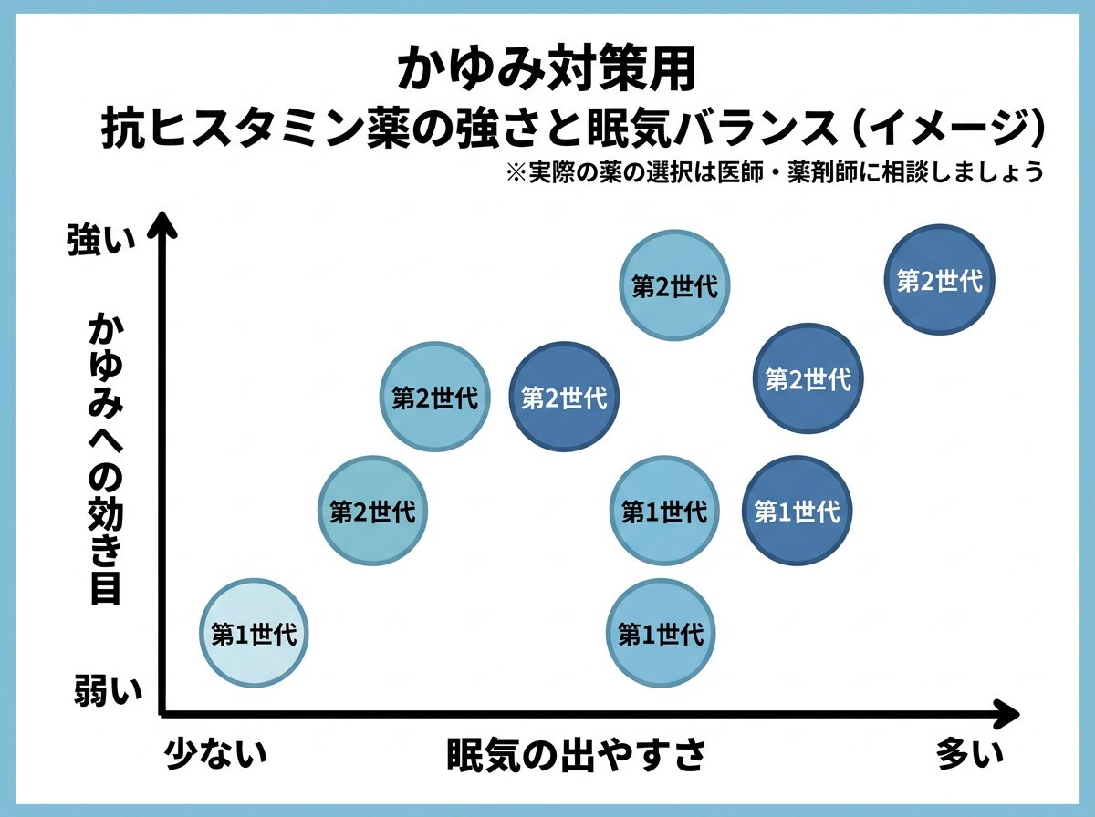 ランキング 抗ヒスタミン薬の強さと眠気のバランス一覧