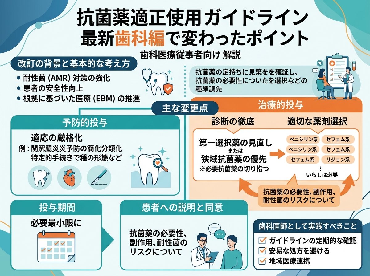 抗菌薬適正使用 ガイドライン 最新歯科編で変わったポイント