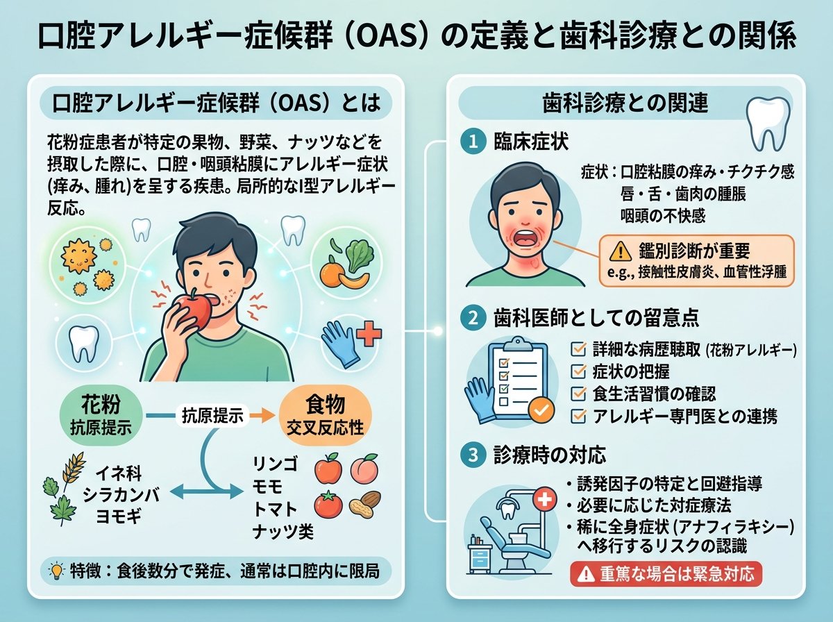 口腔アレルギー症候群(OAS)の定義と歯科診療との関係