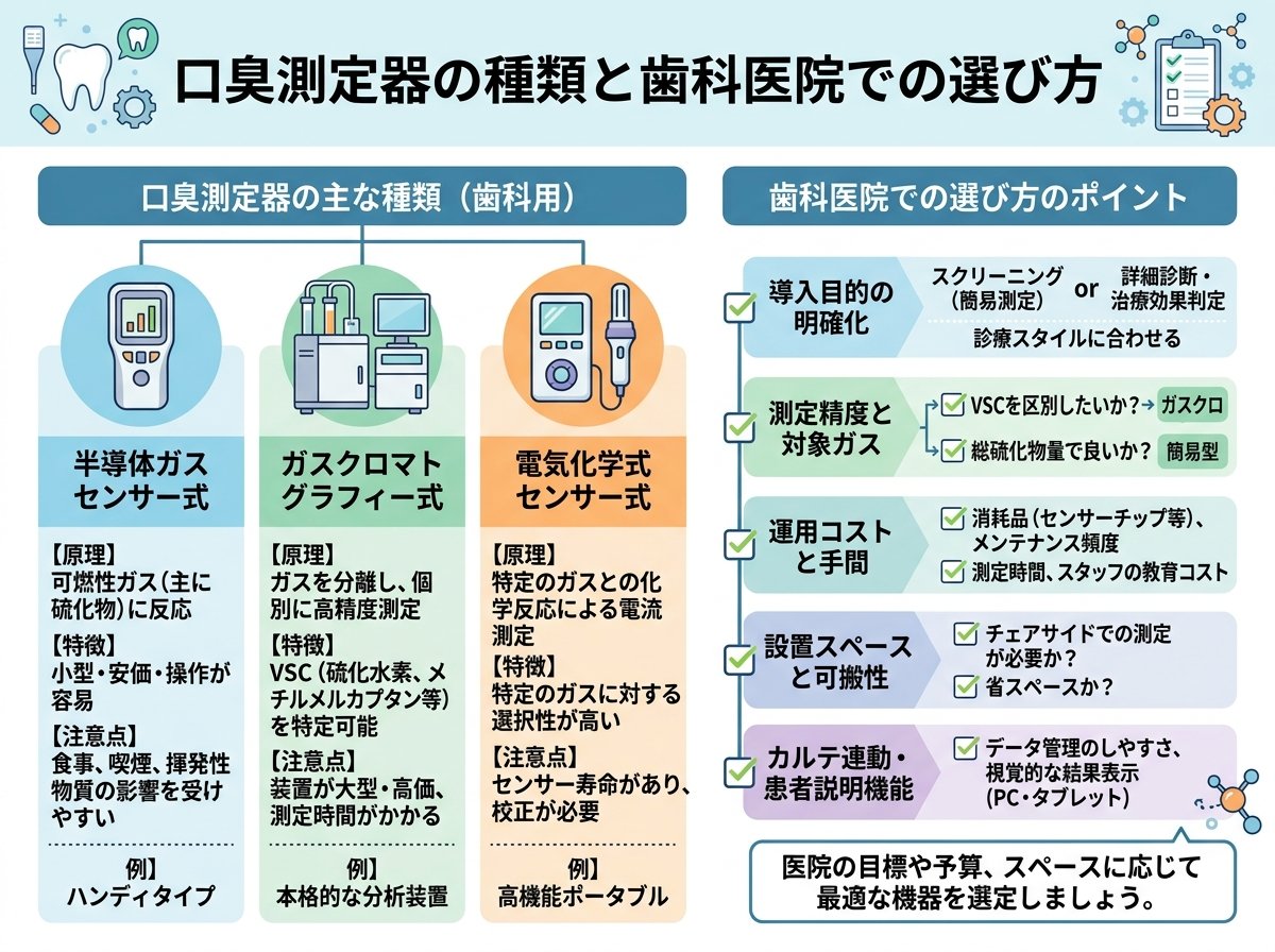 口臭測定器の種類と歯科医院での選び方