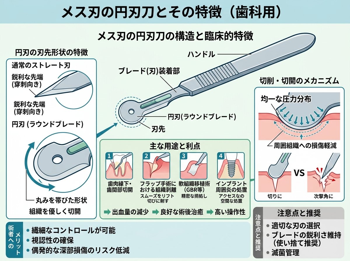 メス刃の円刃刀と特徴
