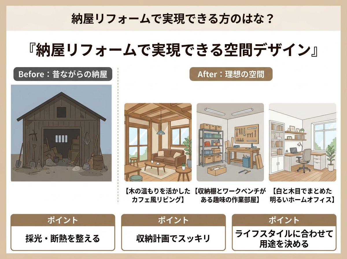 納屋リフォームで実現できる空間デザイン