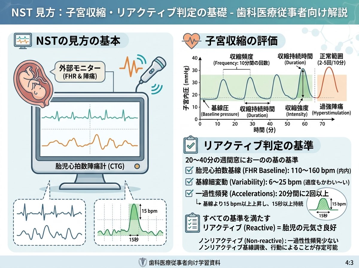 nst 見方 子宮収縮 リアクティブ判定の基礎