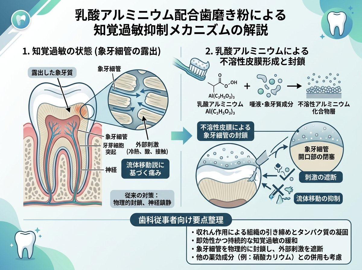 乳酸アルミニウムの歯磨き粉が知覚過敏に効く仕組みとは