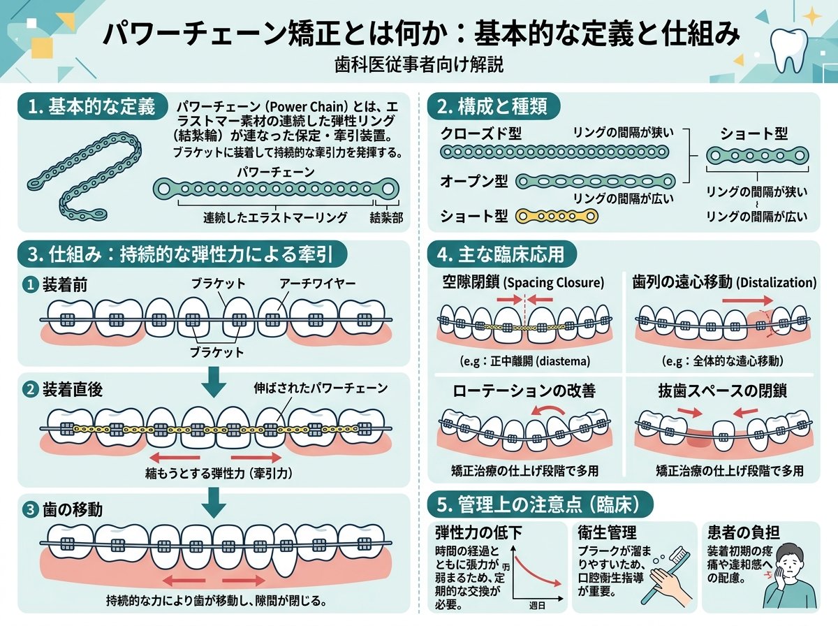 パワーチェーン矯正とは何か:基本的な定義と仕組み