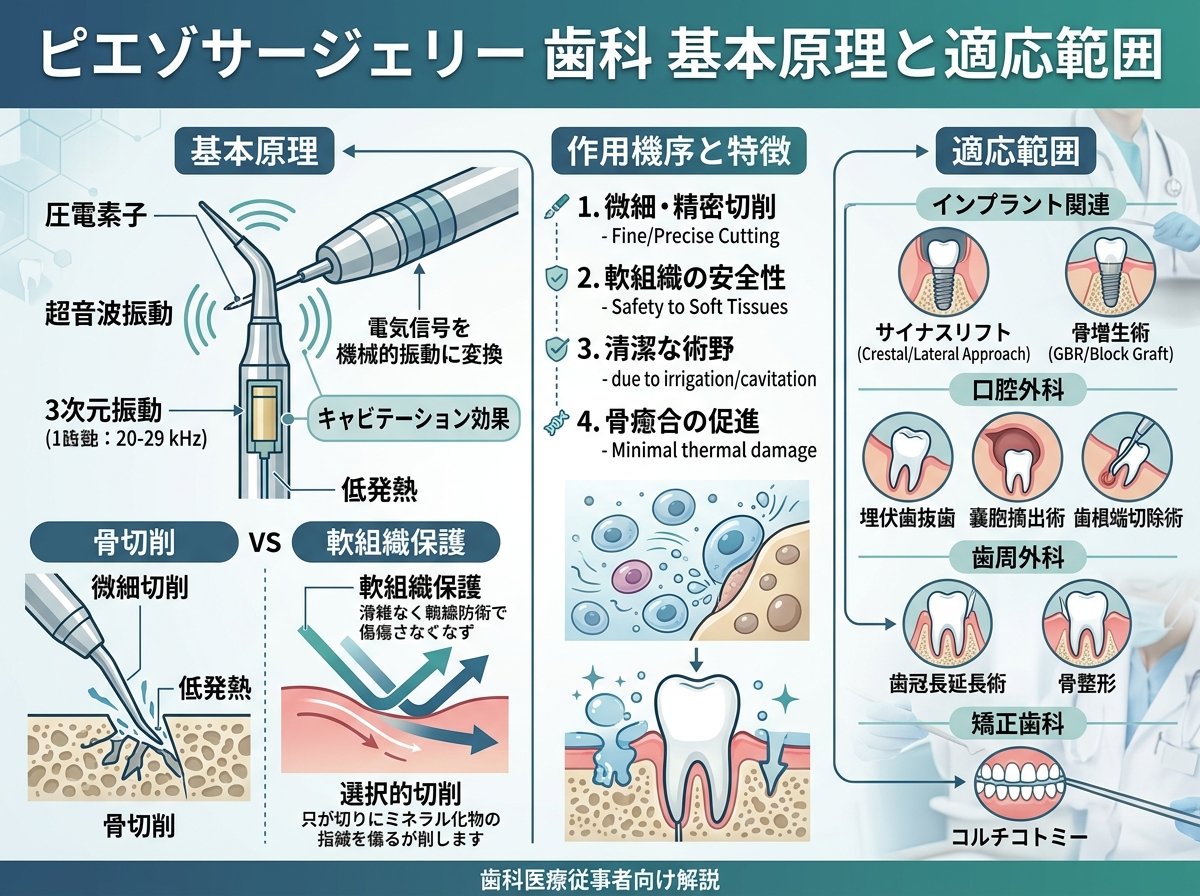ピエゾサージェリー 歯科 基本原理と適応範囲