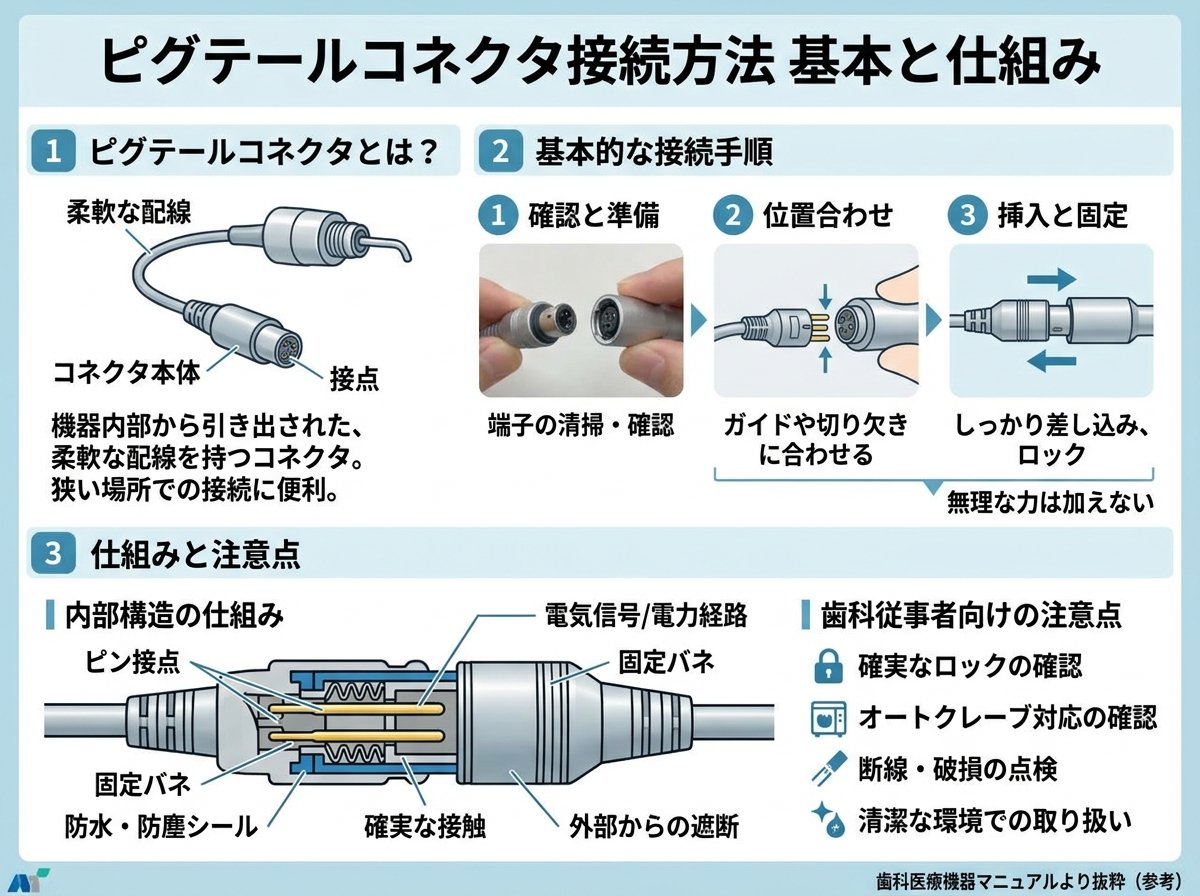 ピグテール コネクタ 接続 方法 基本と仕組み