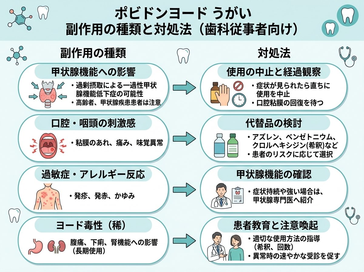 ポビドンヨード うがい 副作用 の種類と対処法