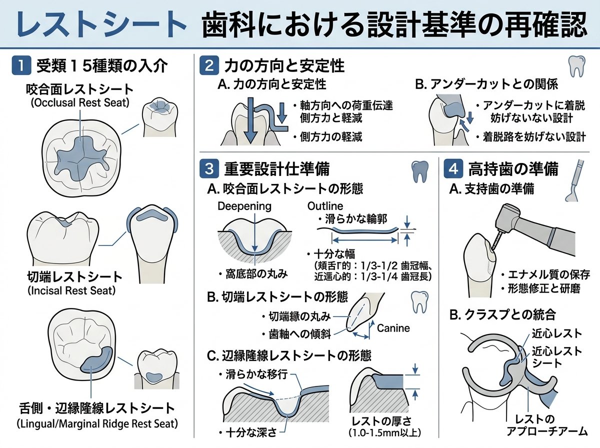 レストシート 歯科における設計基準の再確認