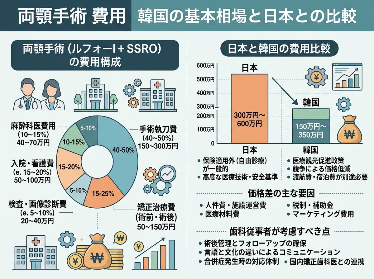 両顎手術 費用 韓国の基本相場と日本との比較