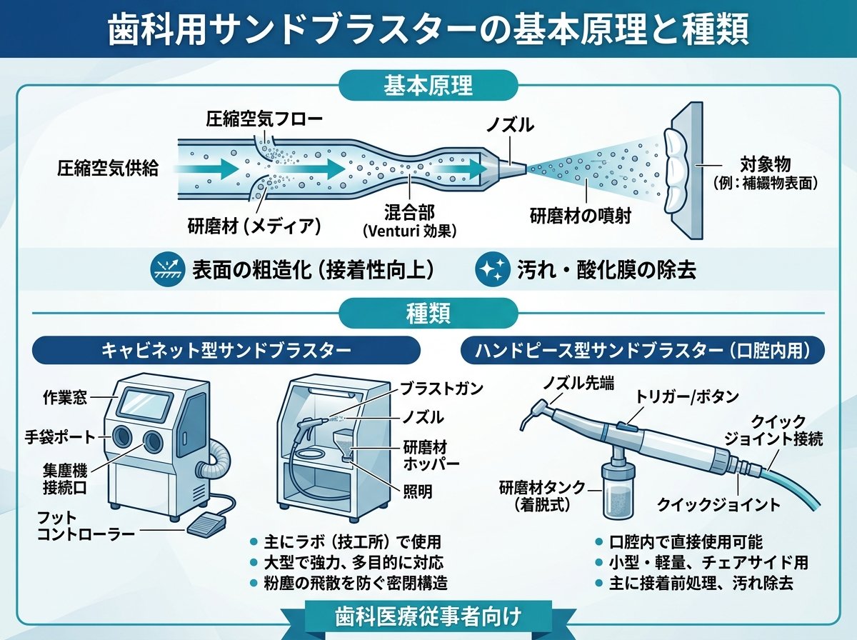 サンドブラスター装置の基本原理と種類