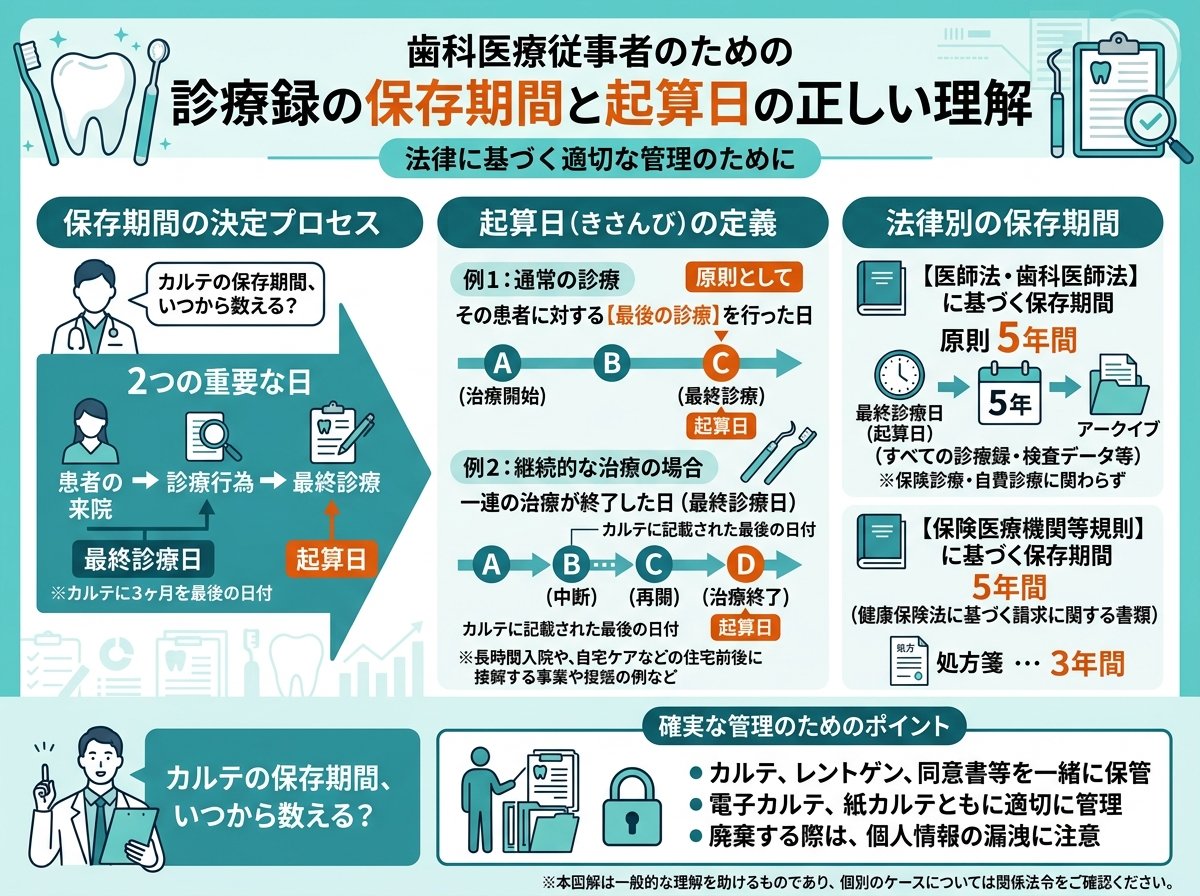 診療録の保存期間と起算日の正しい理解