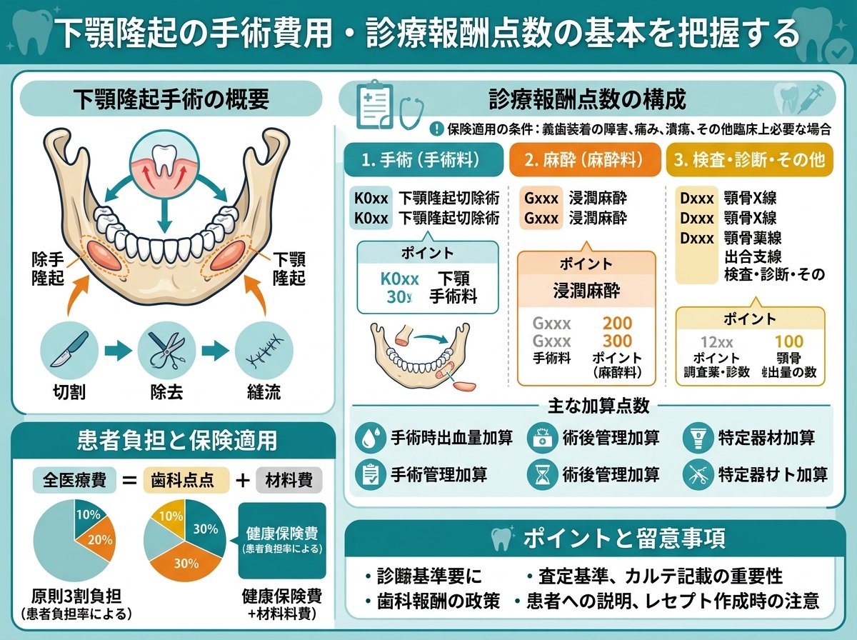 下顎隆起の手術費用・診療報酬点数の基本を把握する