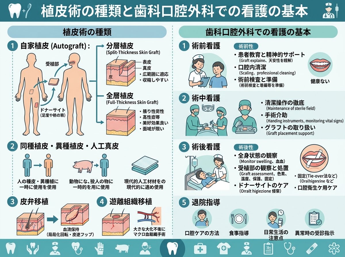 植皮術の種類と歯科口腔外科での看護の基本を理解する