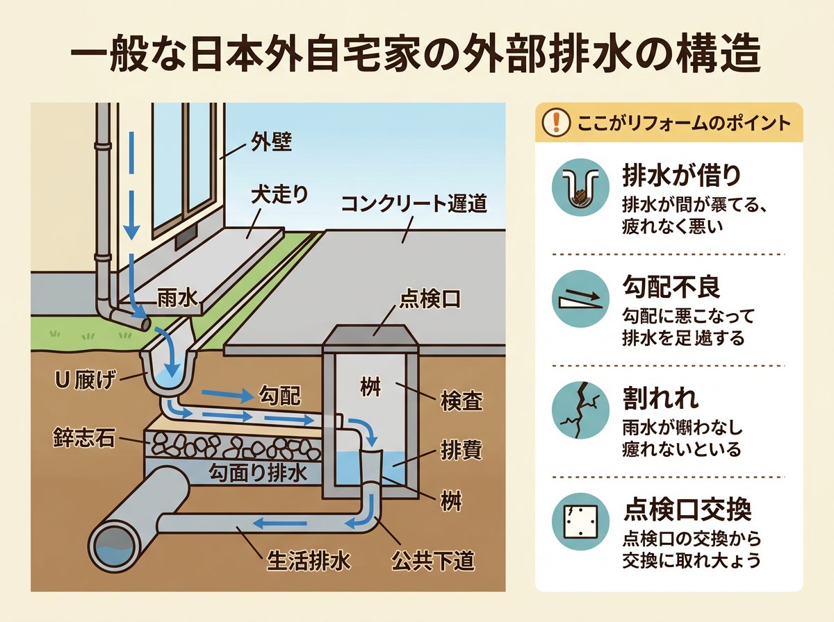 外 排水溝の構造と仕組み