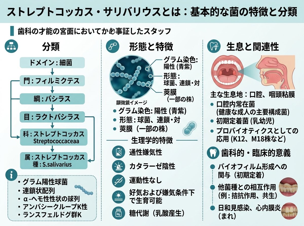 ストレプトコッカスサリバリウスとは：基本的な菌の特徴と分類