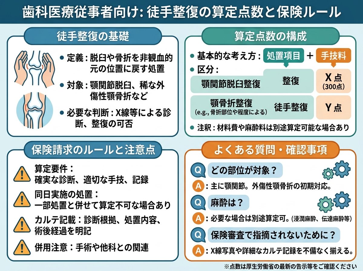 徒手整復 算定 点数と保険ルール