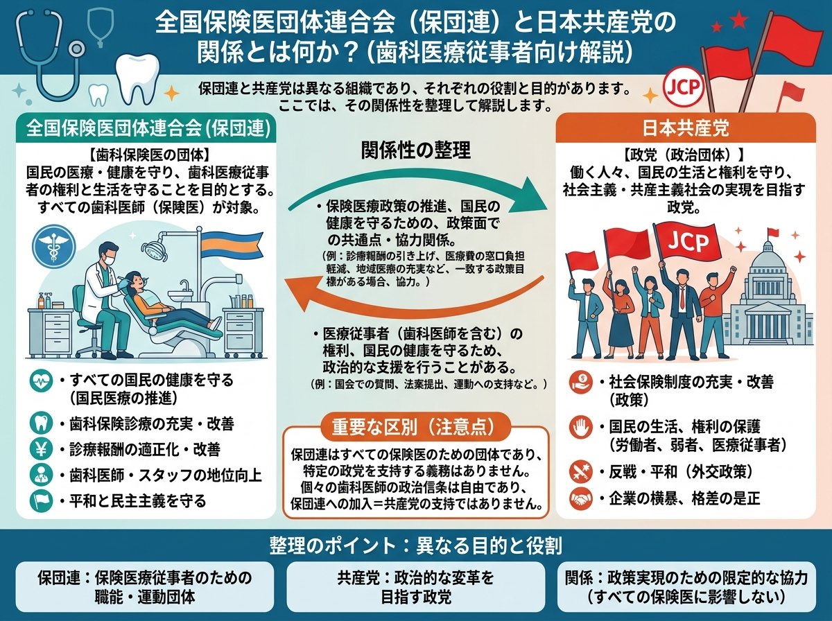 全国保険医団体連合会 共産党 関係とは何かを整理
